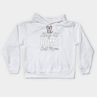 I'm a Stay At Home Cat Mom Kids Hoodie